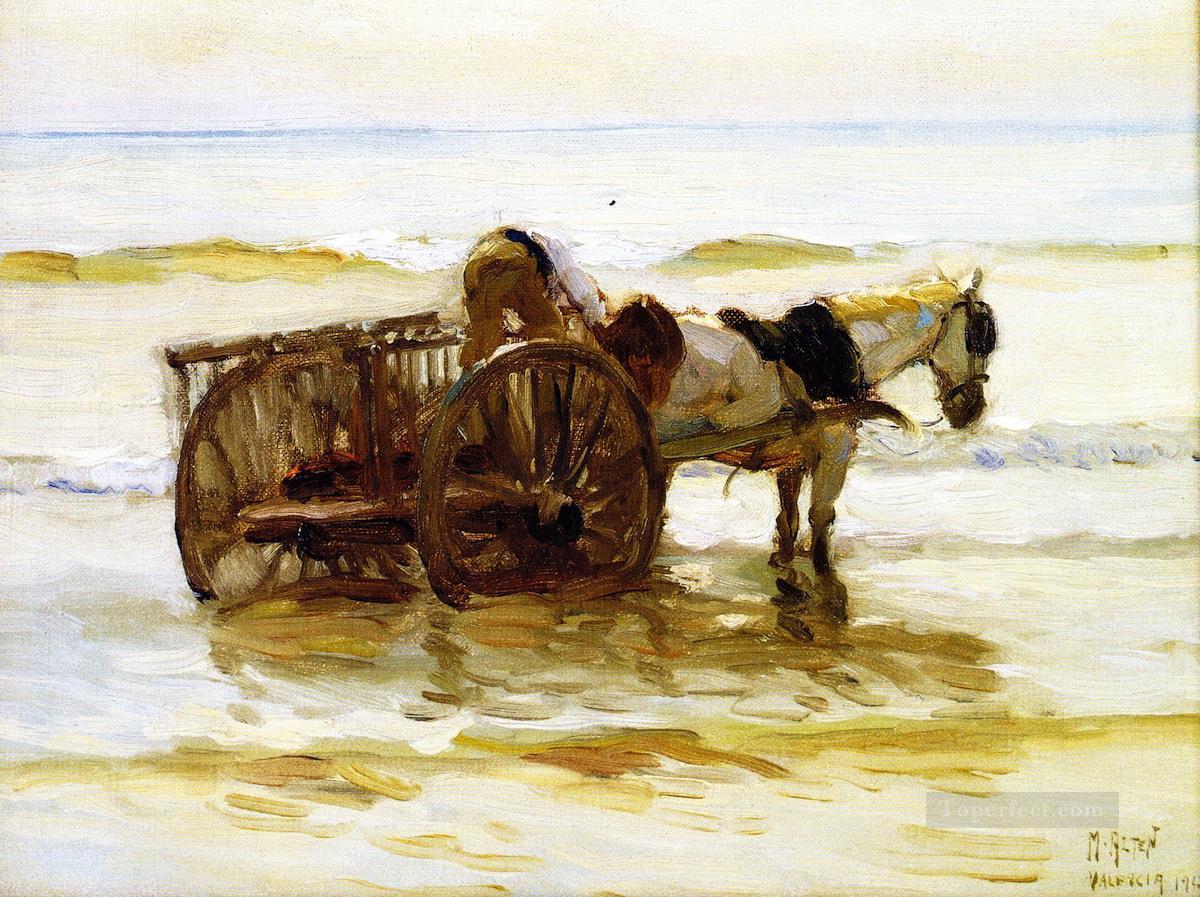 Mathias J Alten Horse Cart Oil Paintings